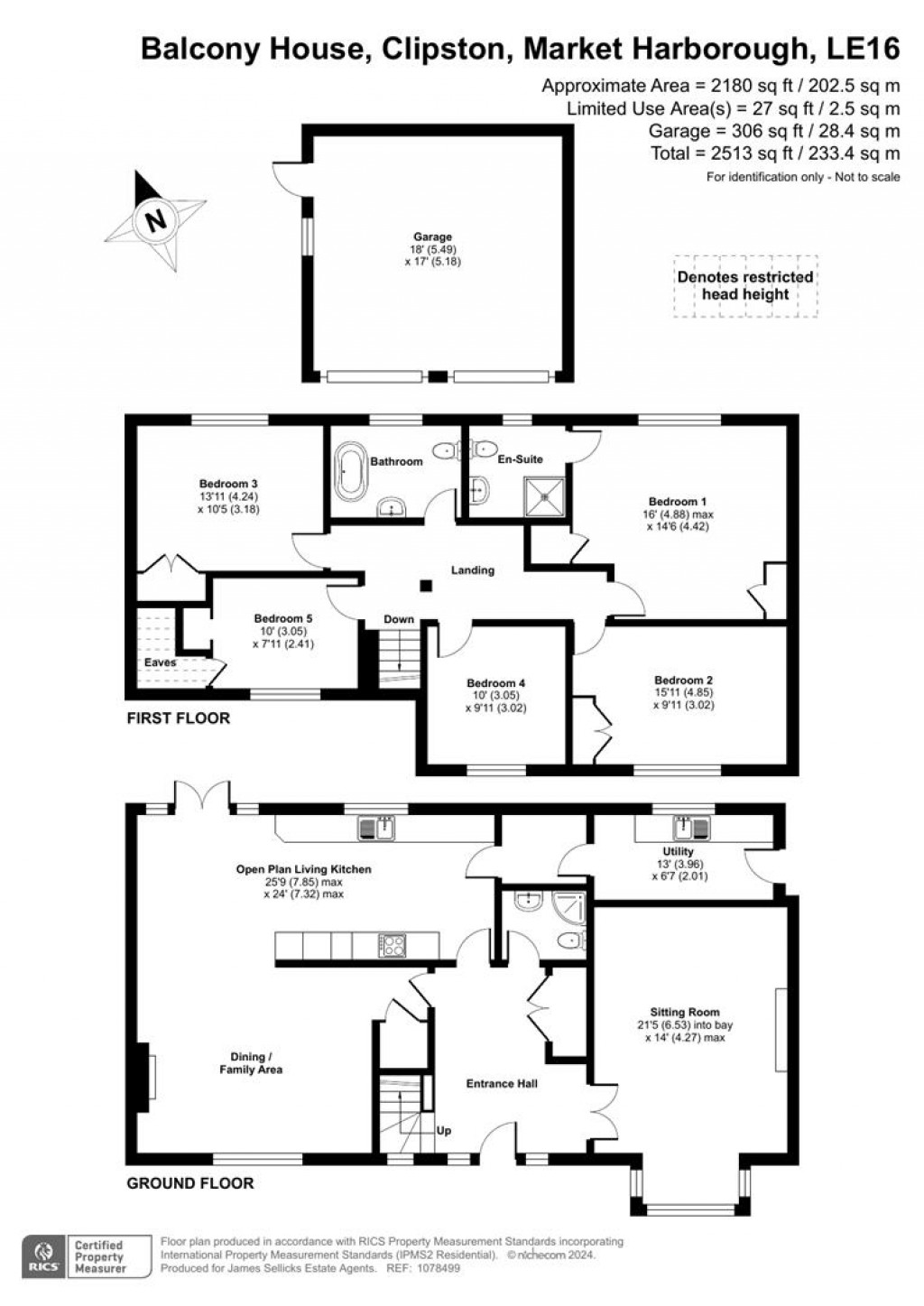 Floorplans For Balcony House, Clipston, Market Harborough