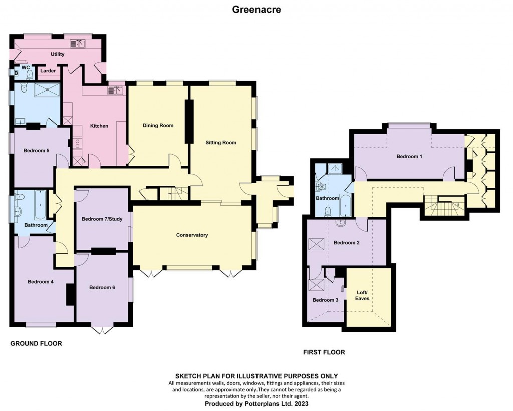 Floorplans For Freshwater Bay, Isle of Wight