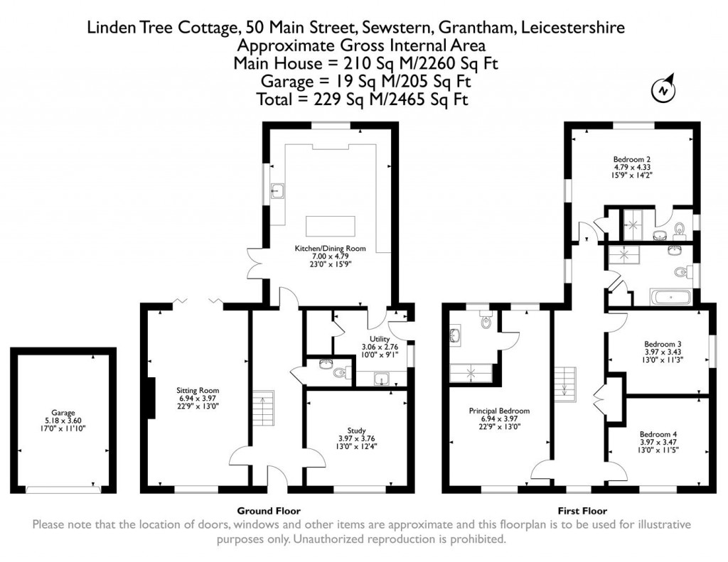 Floorplans For Main Street, Sewstern, Grantham