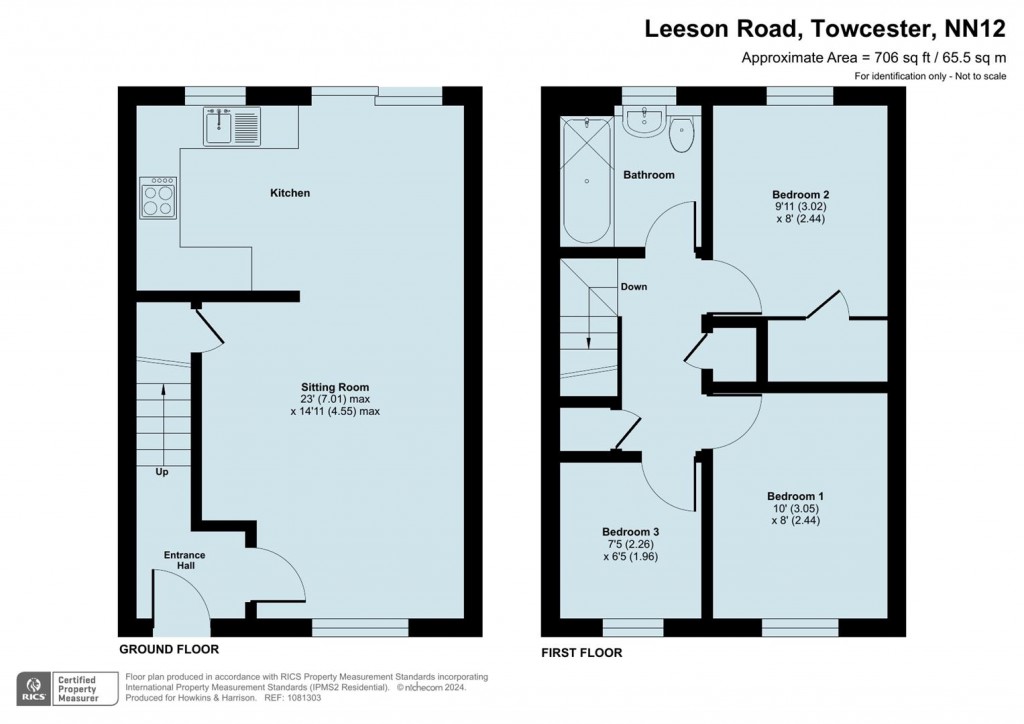 Floorplans For Leeson Road, Towcester