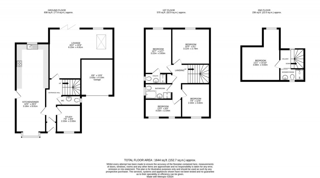 Floorplans For Rowan House, White Street, Kibworth Beauchamp, Leicestershire