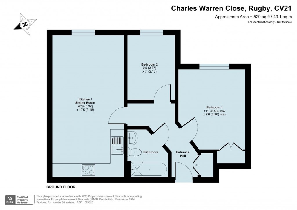 Floorplans For Charles Warren Close, Rugby