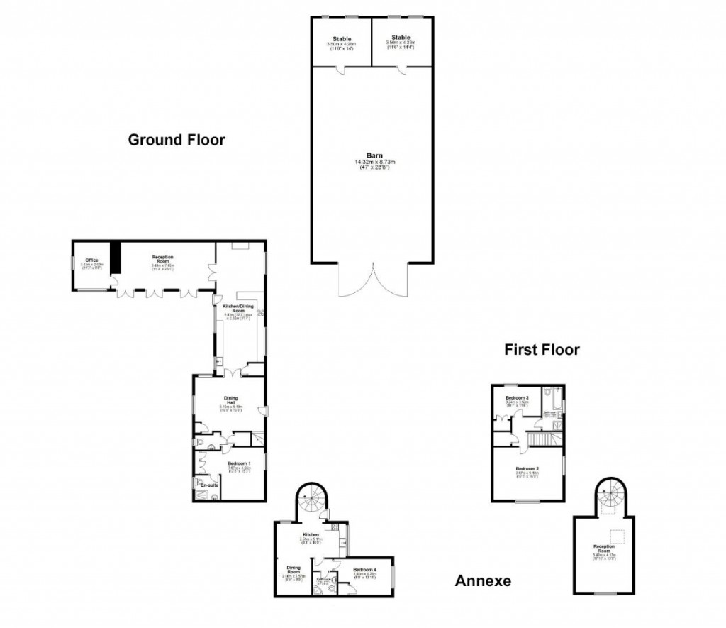 Floorplans For Fosseway, Sharnford, Leicestershire