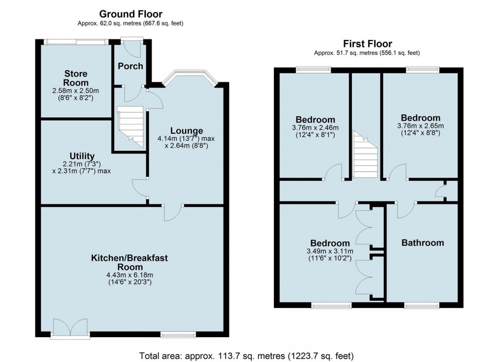 Floorplans For Green Lane, Grendon, CV9