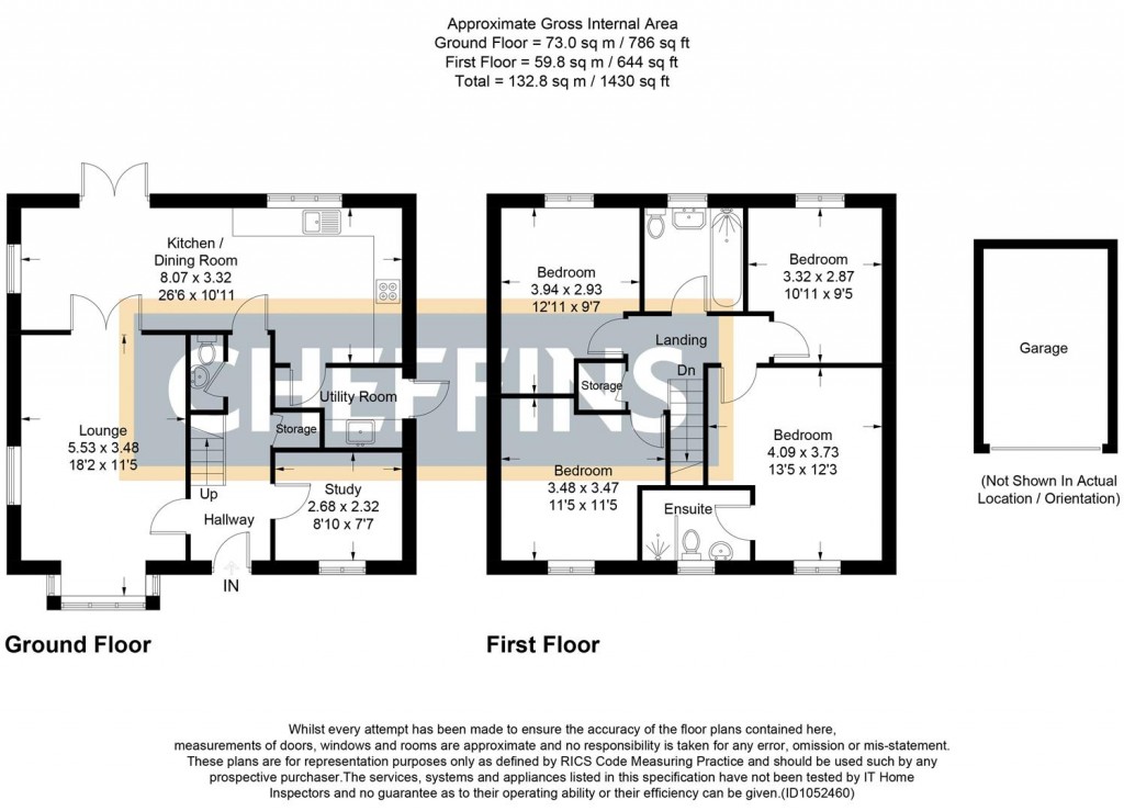 Floorplans For Peacock Chase, Sutton, Ely