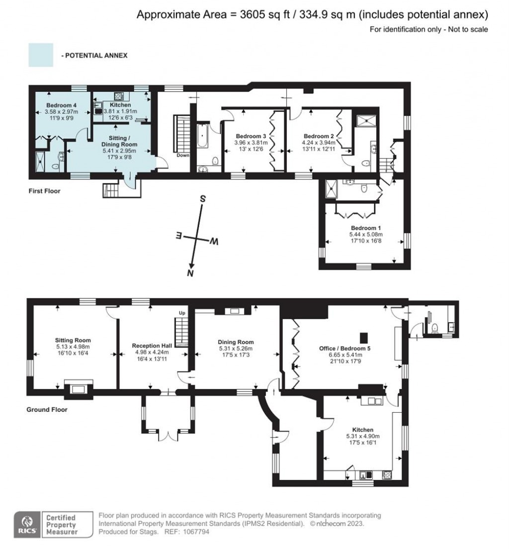 Floorplans For Abbotsham Court, Abbotsham, Bideford