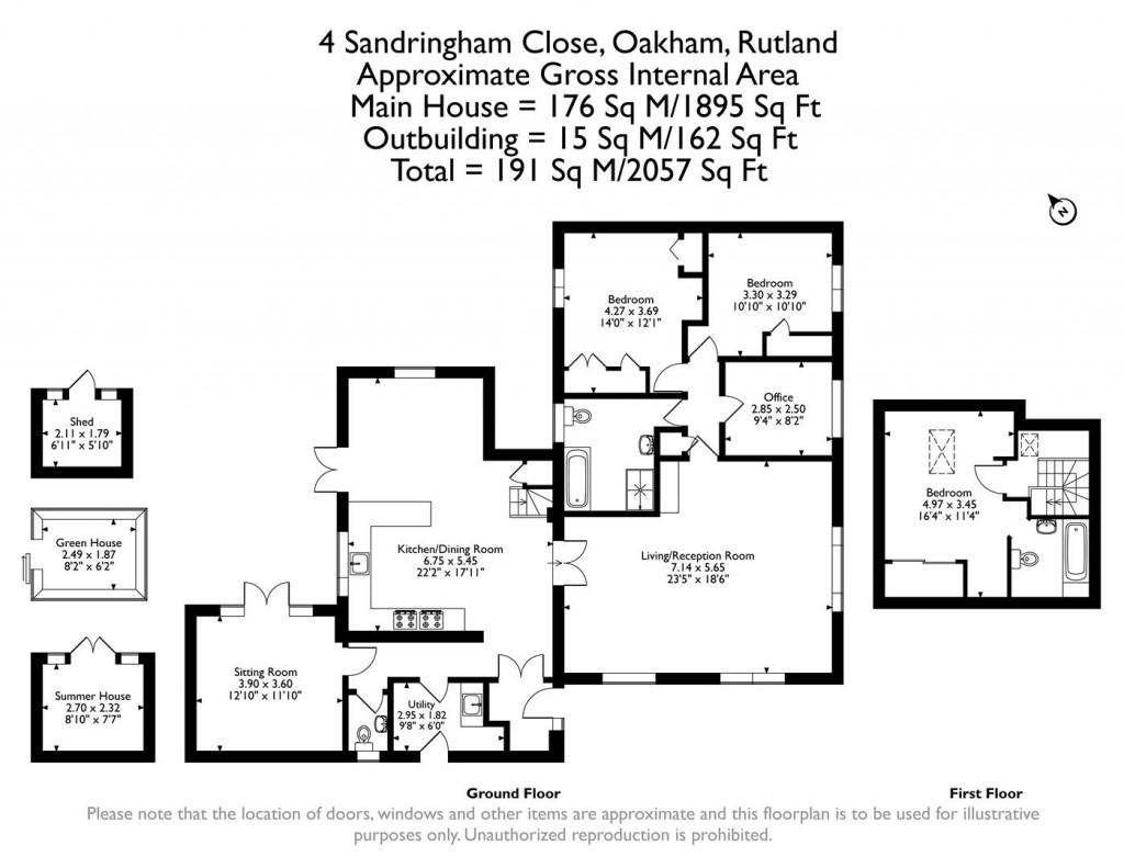 Floorplans For Sandringham Close, Oakham, Rutland