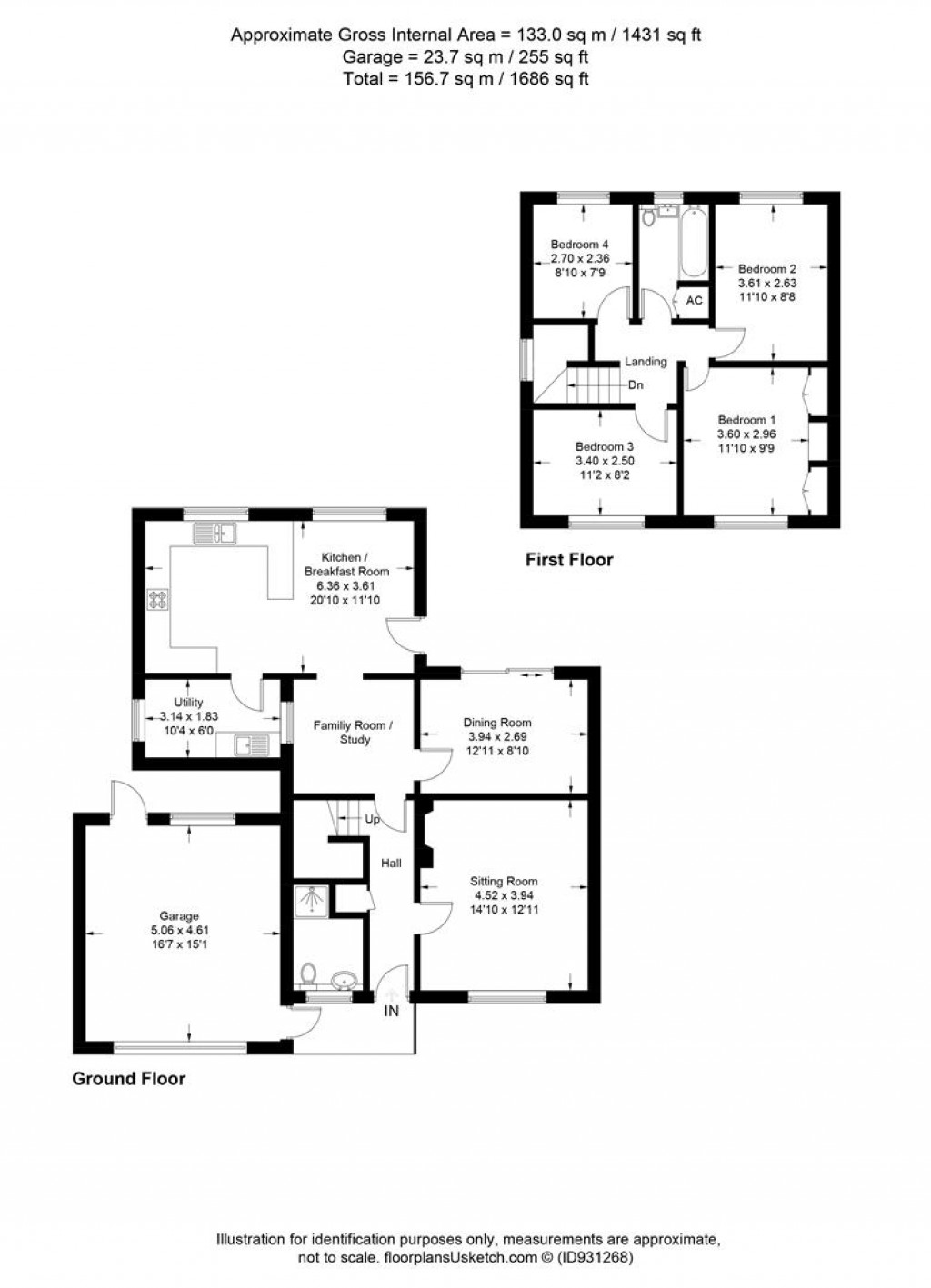 Floorplans For Grange Close, Wellington