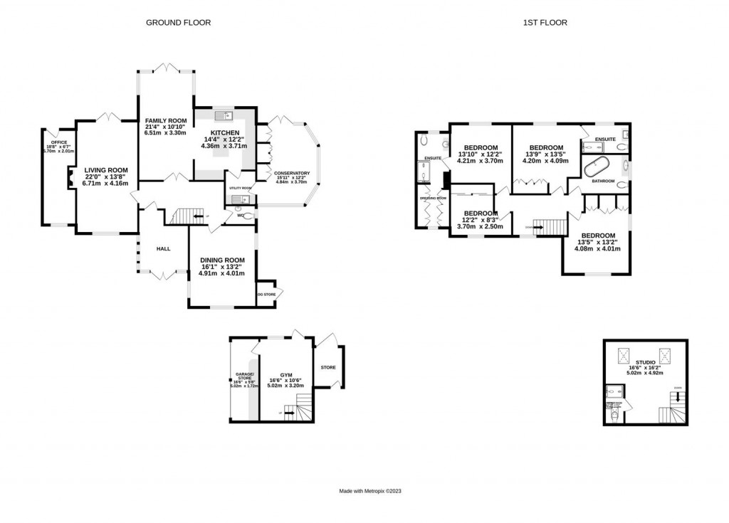 Floorplans For Rochester Close, Kibworth Harcourt, Leicestershire
