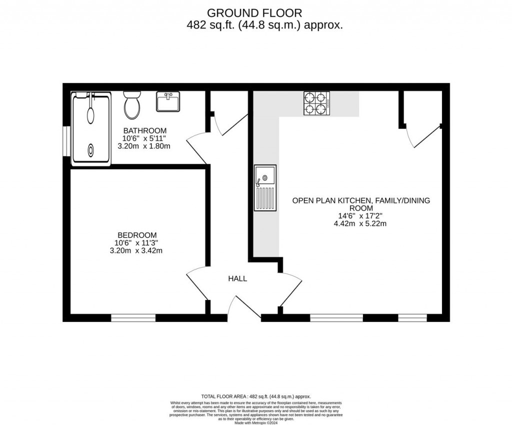 Floorplans For Apartment One, Olivia House, Brooklands Gardens, Market Harborough