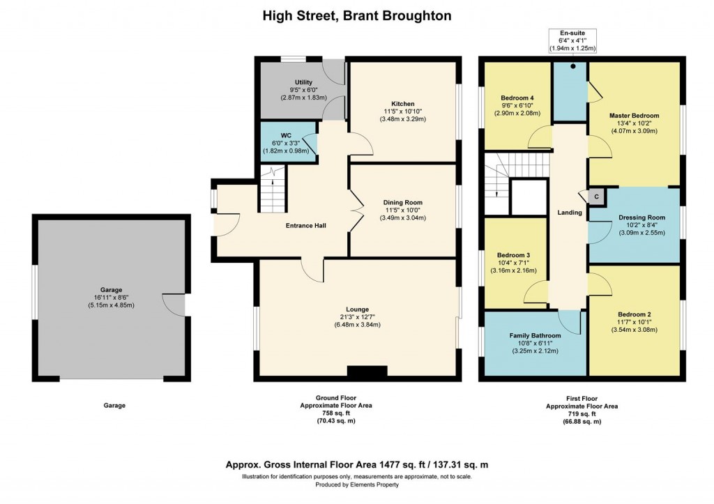 Floorplans For High Street, Brant Broughton, Lincoln