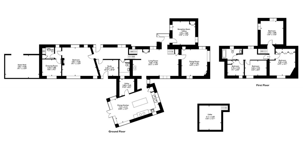 Floorplans For Top Street, Wing, Rutland