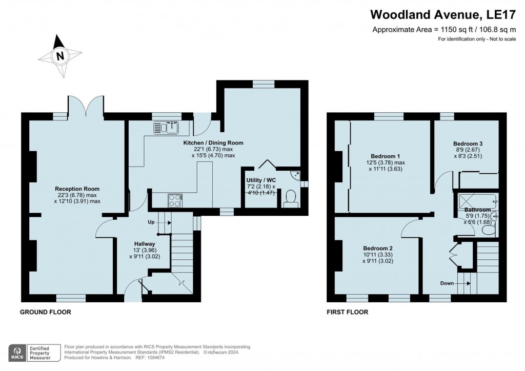 Floorplans For Woodland Avenue, Claybrooke Magna, Lutterworth