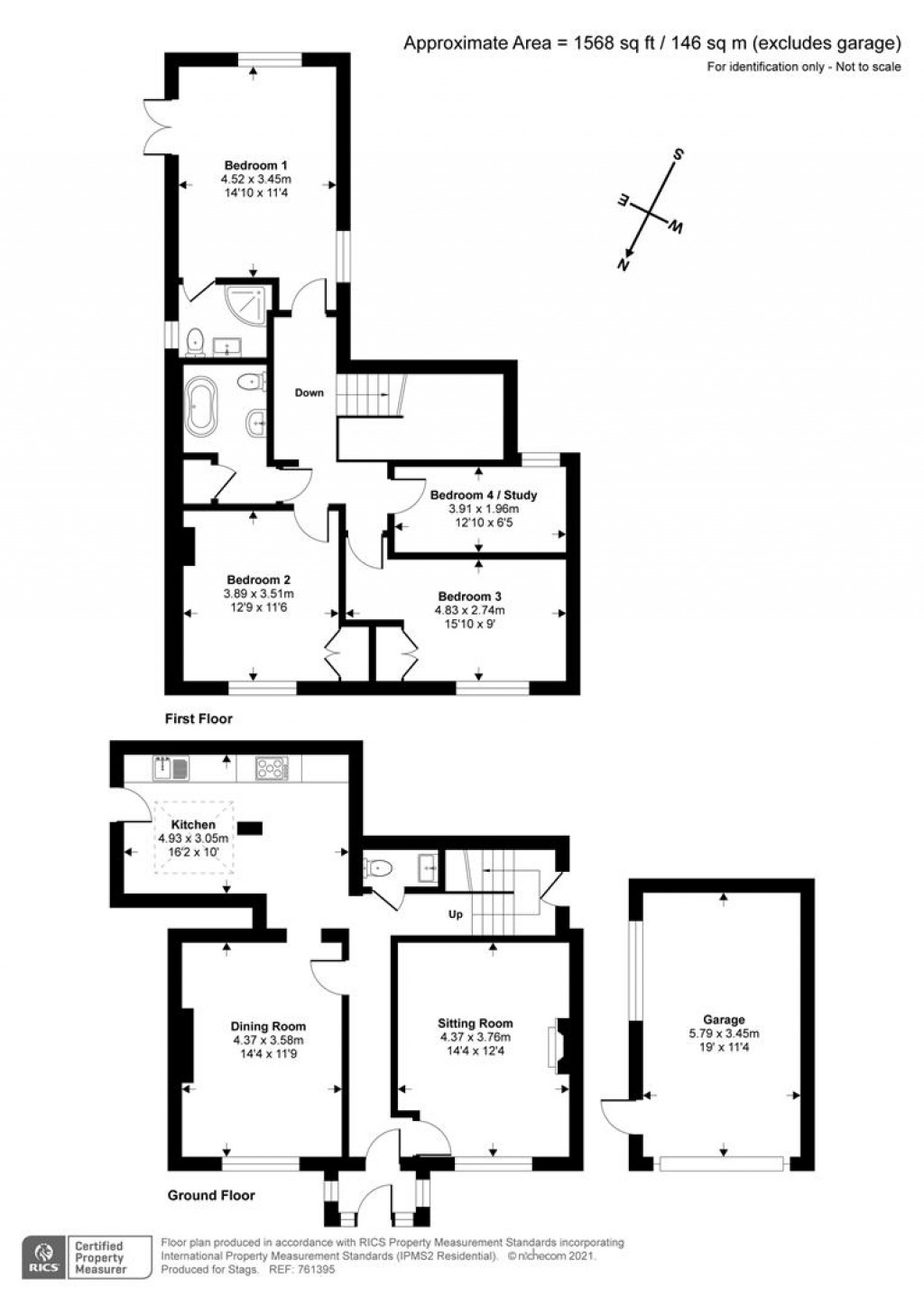 Floorplans For Coombe Way, Bishopsteignton