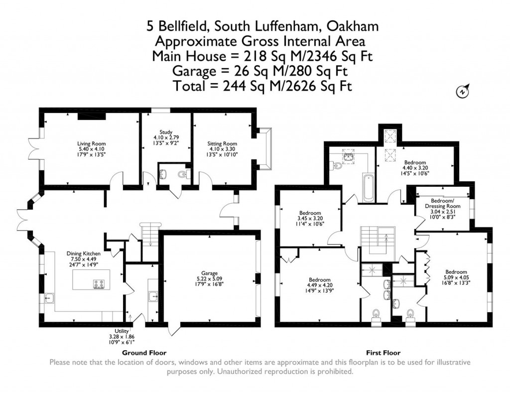 Floorplans For Bellfield, South Luffenham, Rutland