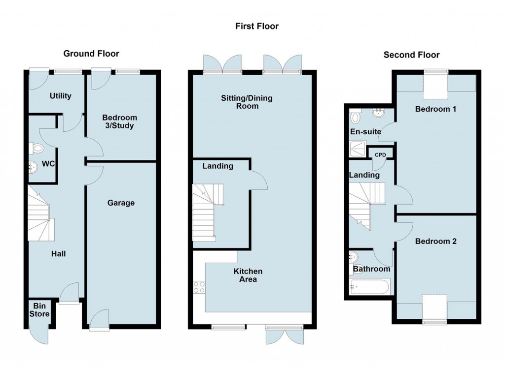 Floorplans For Brindley Quays, Braunston NN11