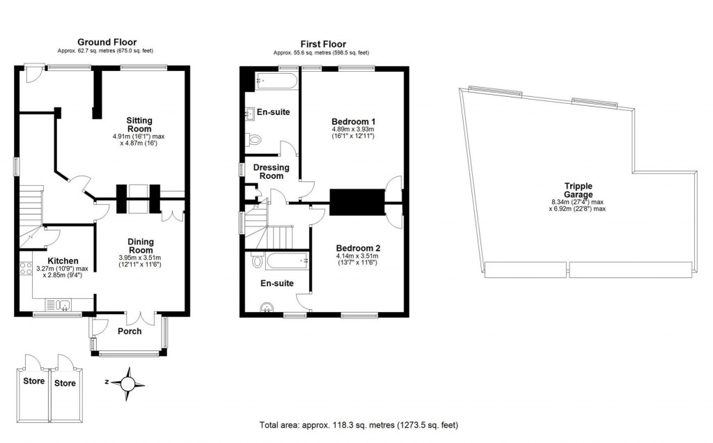 Floorplans For Torcross, Kingsbridge