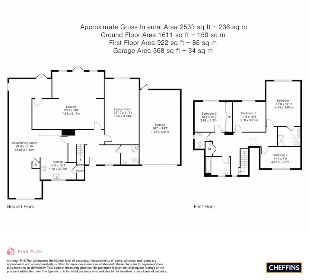 Floorplans For Hicks Lane, Girton