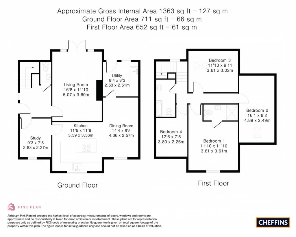 Floorplans For High Street, West Wratting