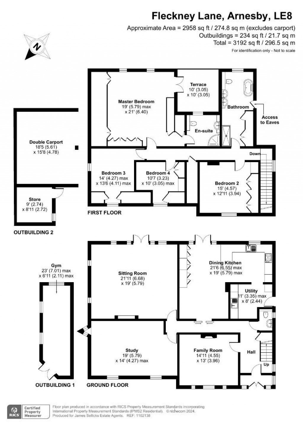 Floorplans For Fleckney Lane, Arnesby, Leicestershire