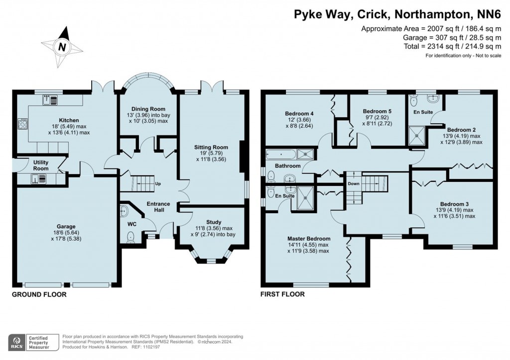 Floorplans For Pyke Way, Crick, Northampton