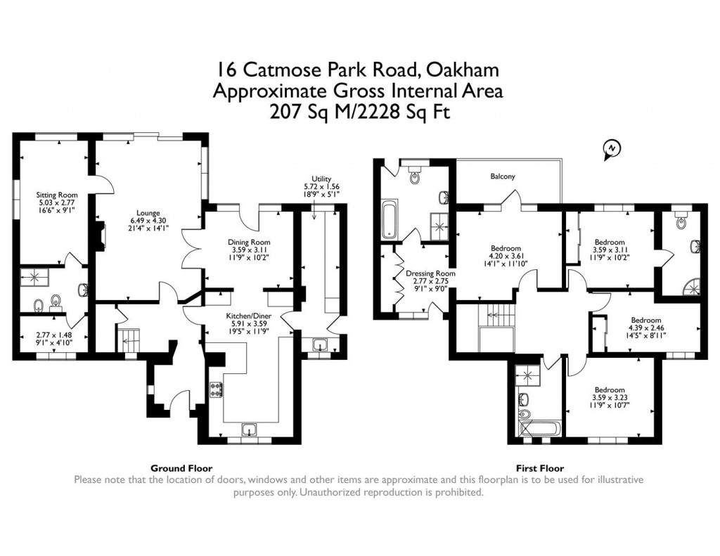 Floorplans For Catmose Park Road, Oakham, Rutland