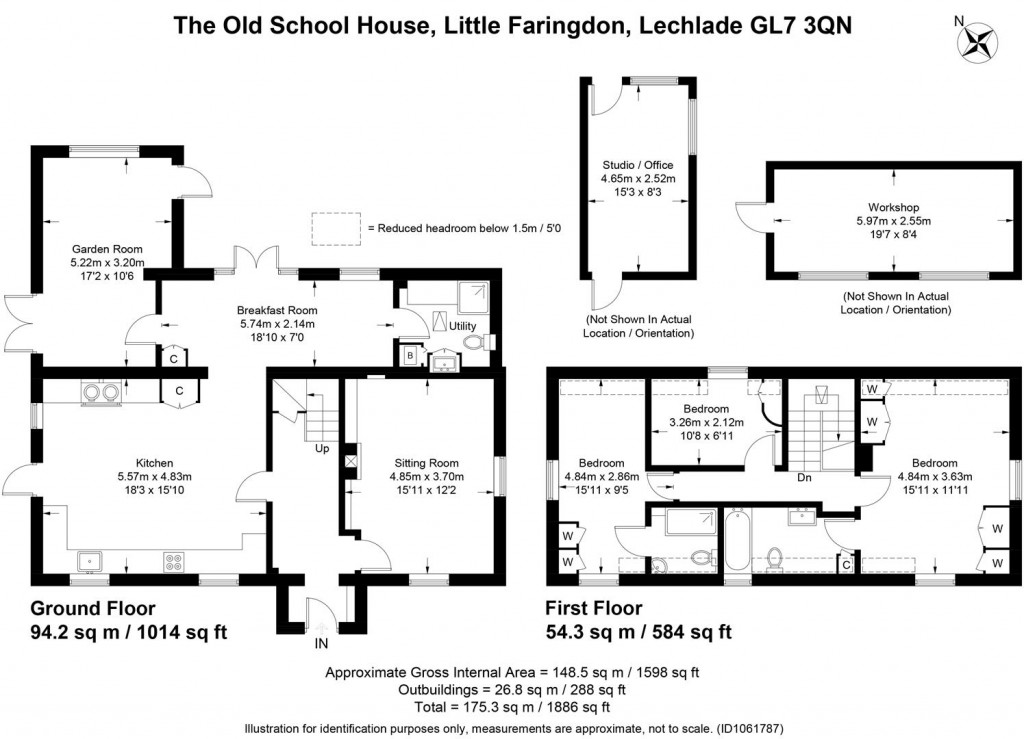 Floorplans For Little Faringdon, Oxfordshire