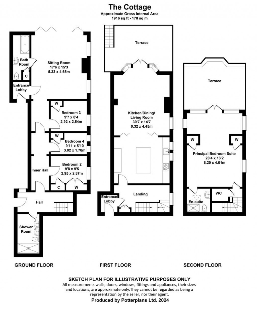 Floorplans For Old Town, Cowes, Isle of Wight