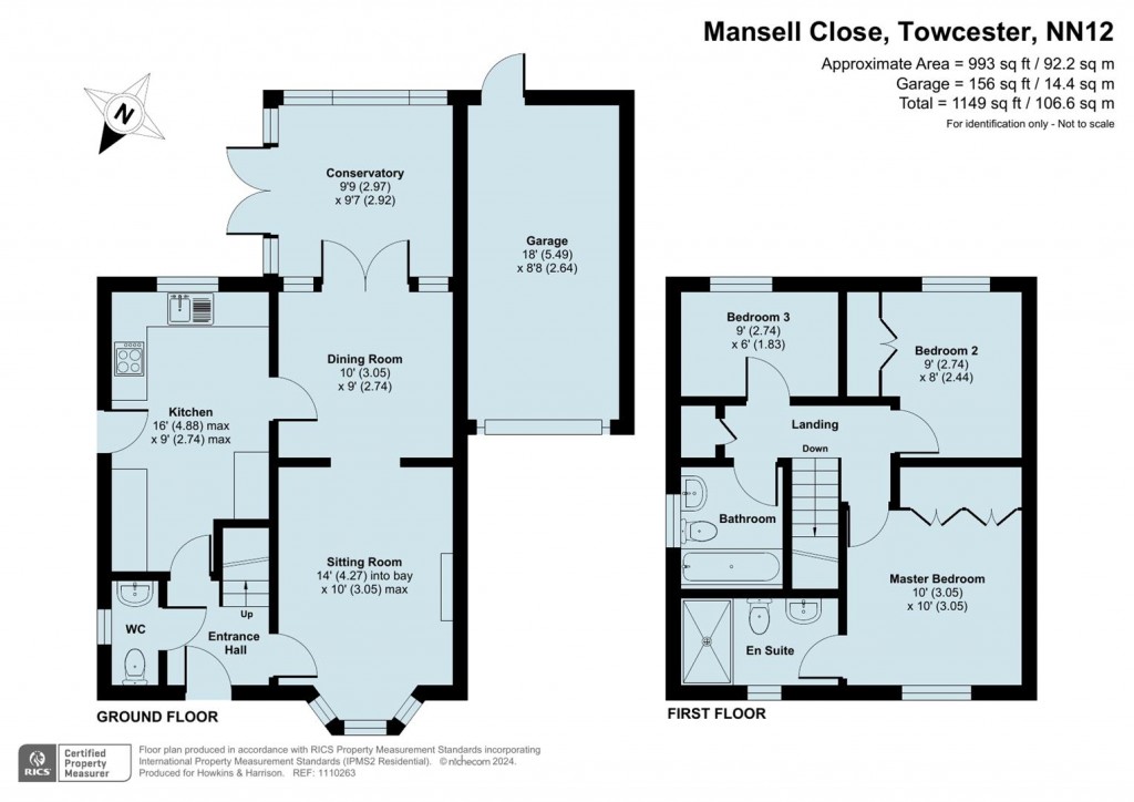 Floorplans For Mansell Close, Towcester