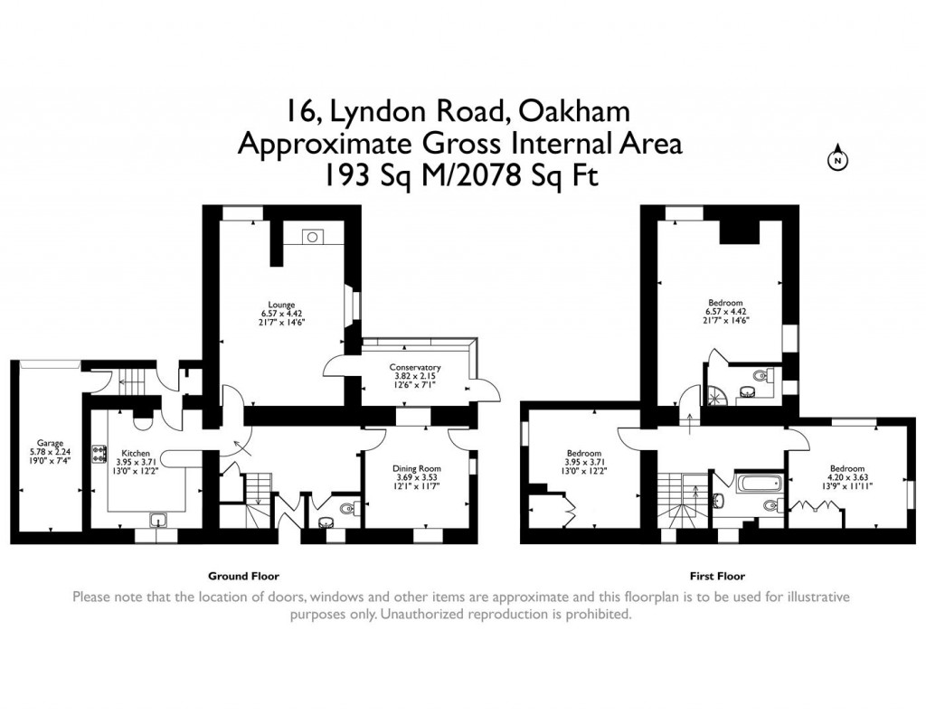Floorplans For Lyndon Road, North Luffenham, Rutland
