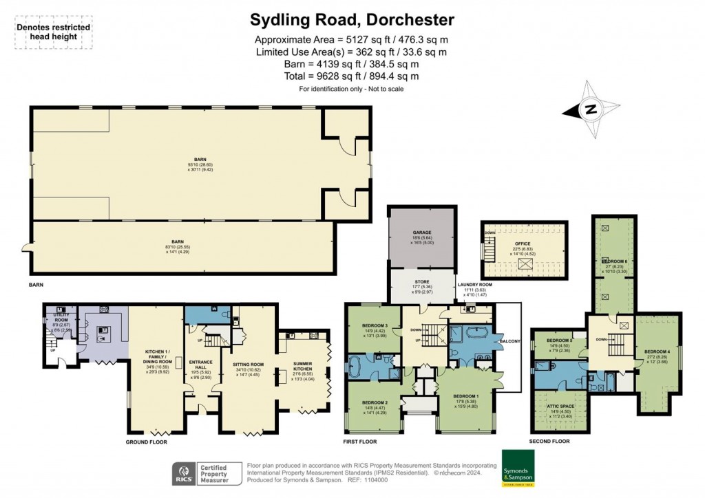 Floorplans For Sydling Road, Cerne Abbas, Dorchester