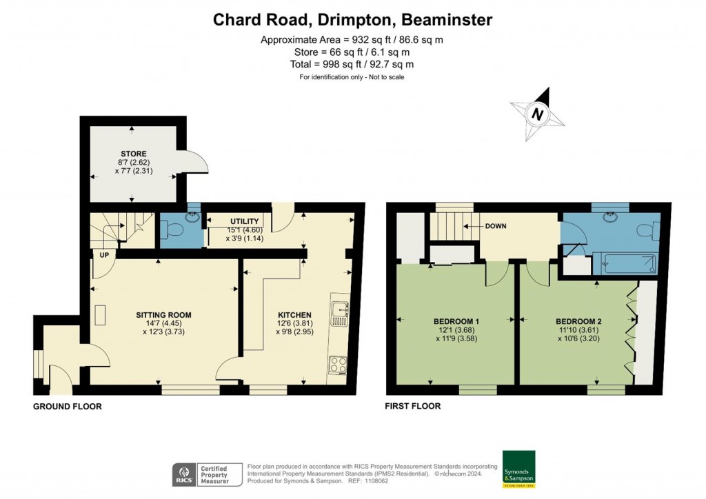 Floorplans For Chard Road, Drimpton, Beaminster