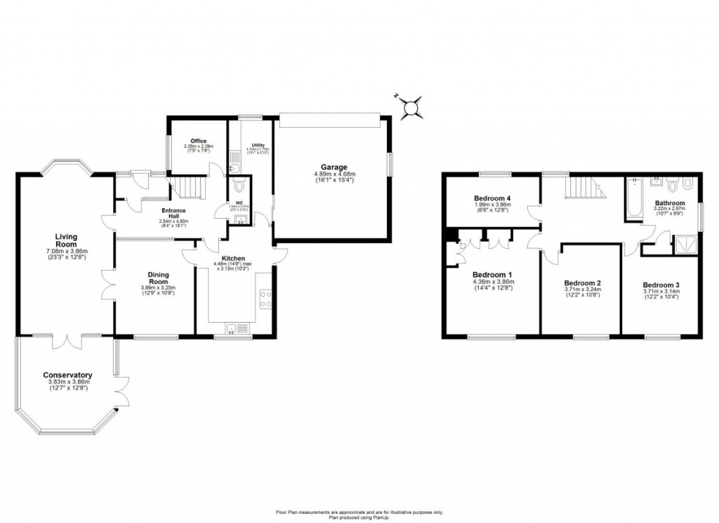 Floorplans For North Way, Houghton-On-The-Hill, Leicestershire