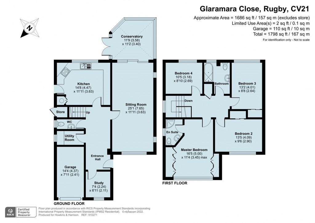 Floorplans For Glaramara Close, Rugby