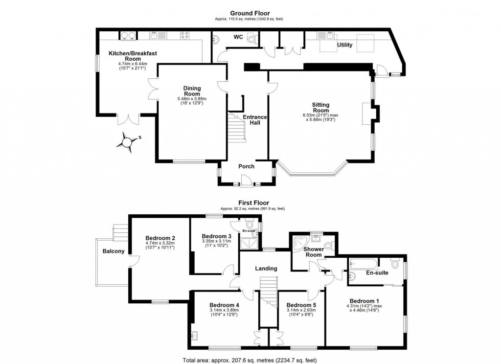 Floorplans For Strete, Dartmouth