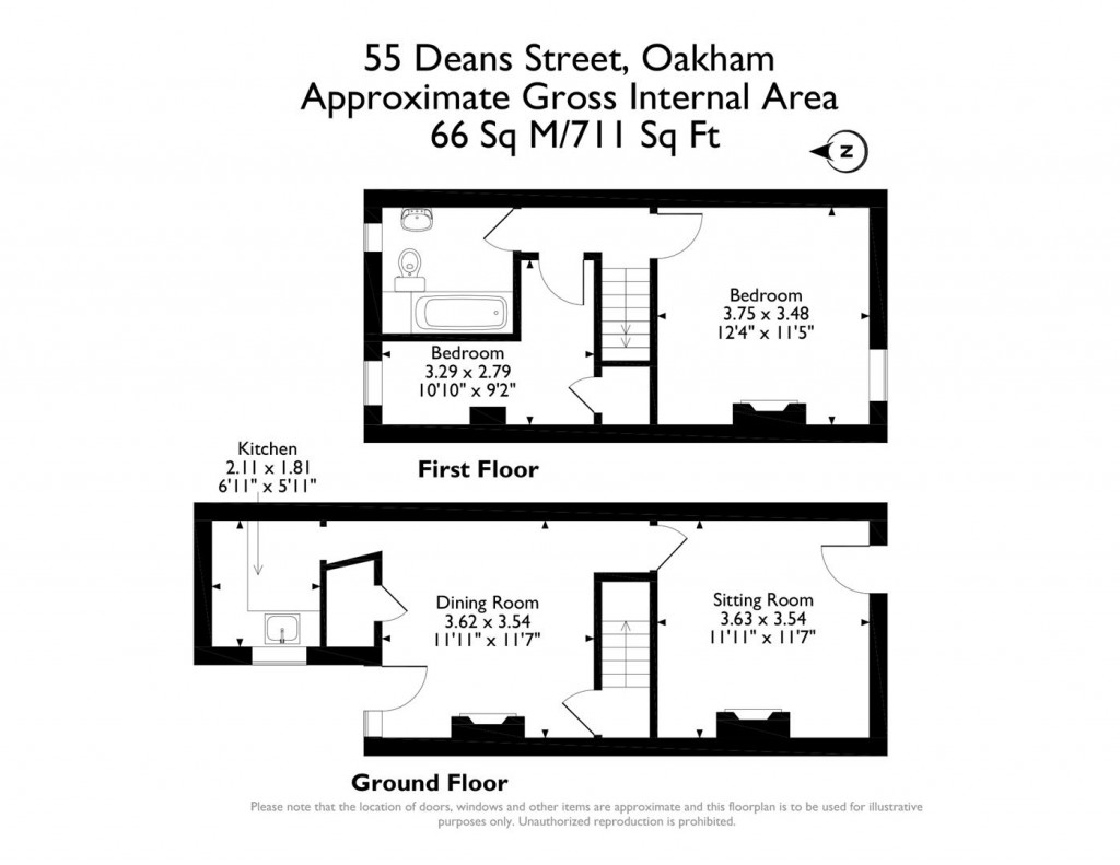 Floorplans For Deans Street, Oakham, Rutland