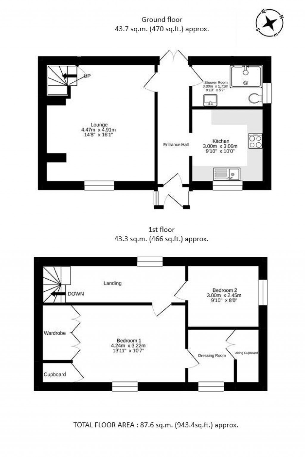 Floorplans For Crowcombe, Taunton