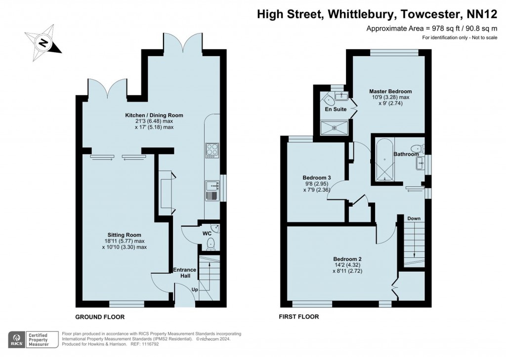 Floorplans For High Street, Whittlebury