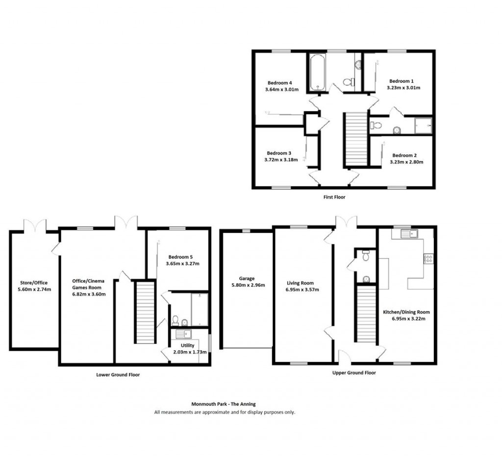 Floorplans For 'The Anning', Monmouth Park, Lyme Regis