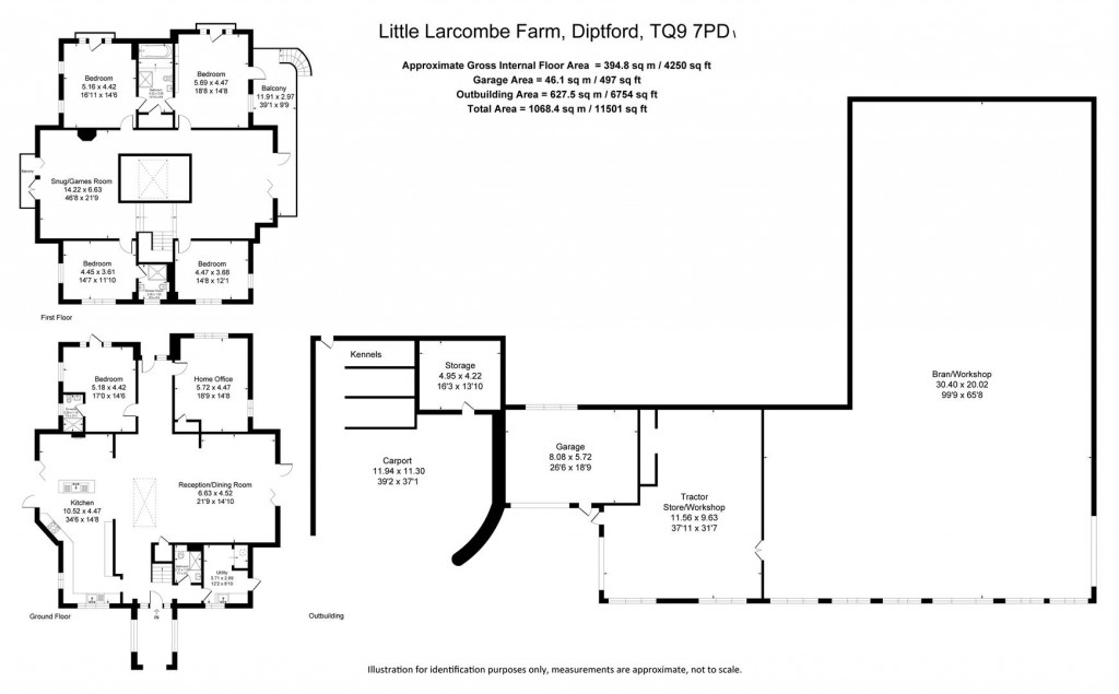 Floorplans For Diptford, Totnes