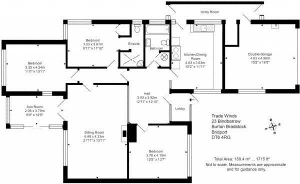 Floorplans For Bindbarrow, Burton Bradstock, Bridport