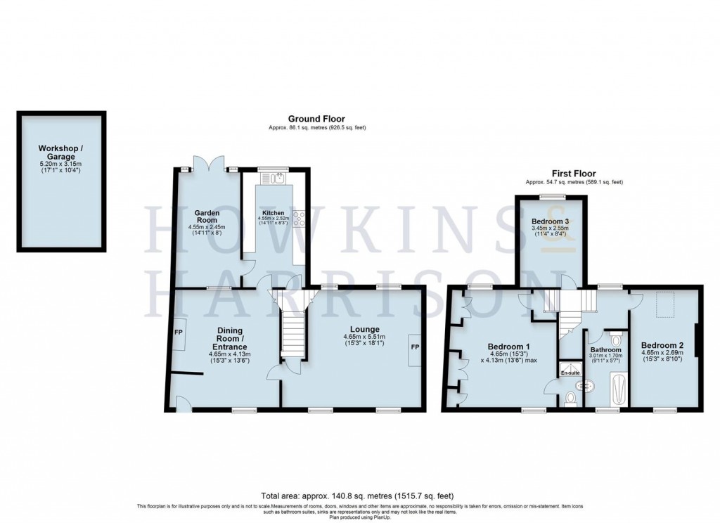 Floorplans For Church Street, Appleby Magna, DE12