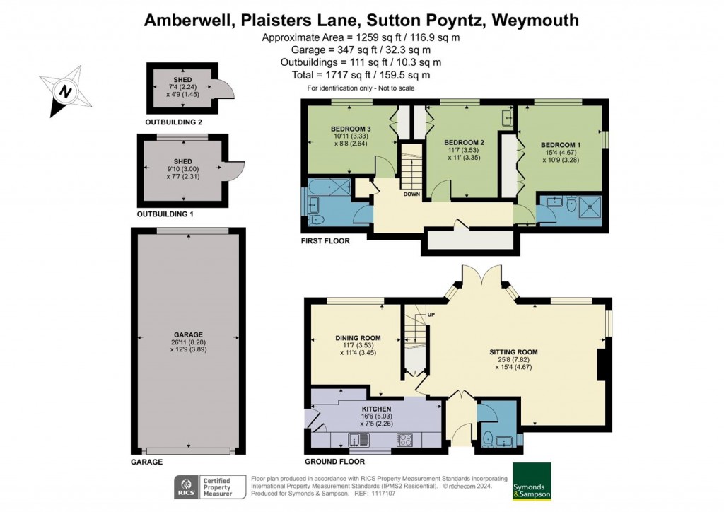 Floorplans For Plaisters Lane, Sutton Poyntz, Weymouth