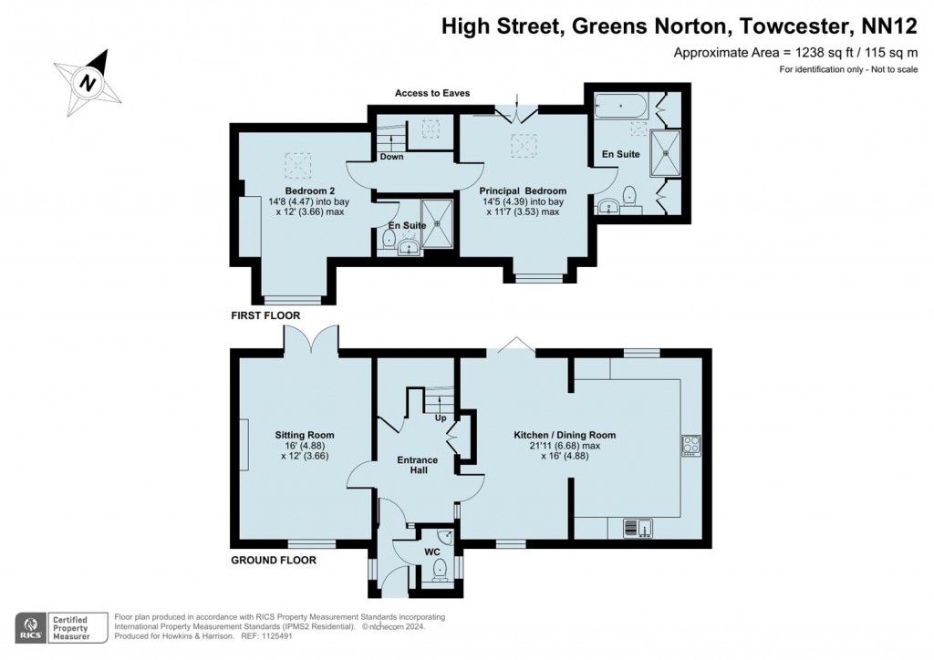 Floorplans For High Street, Greens Norton