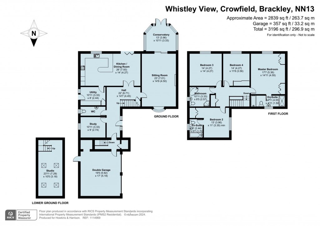 Floorplans For Crowfield, Northamptonshire,  NN13