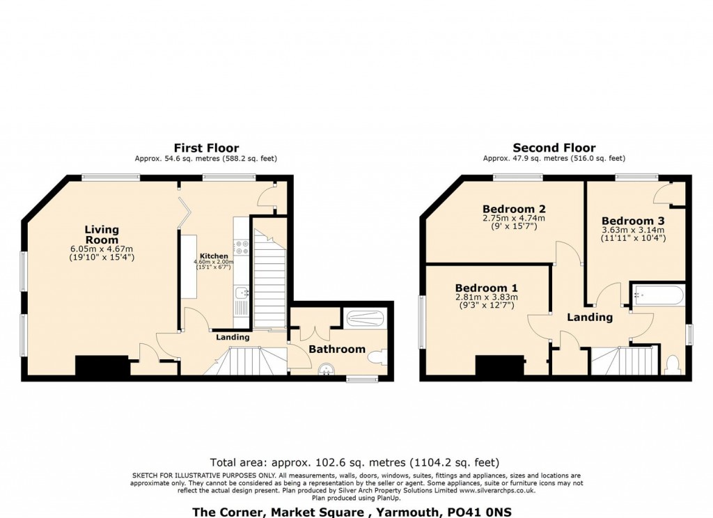 Floorplans For Yarmouth, Isle of Wight