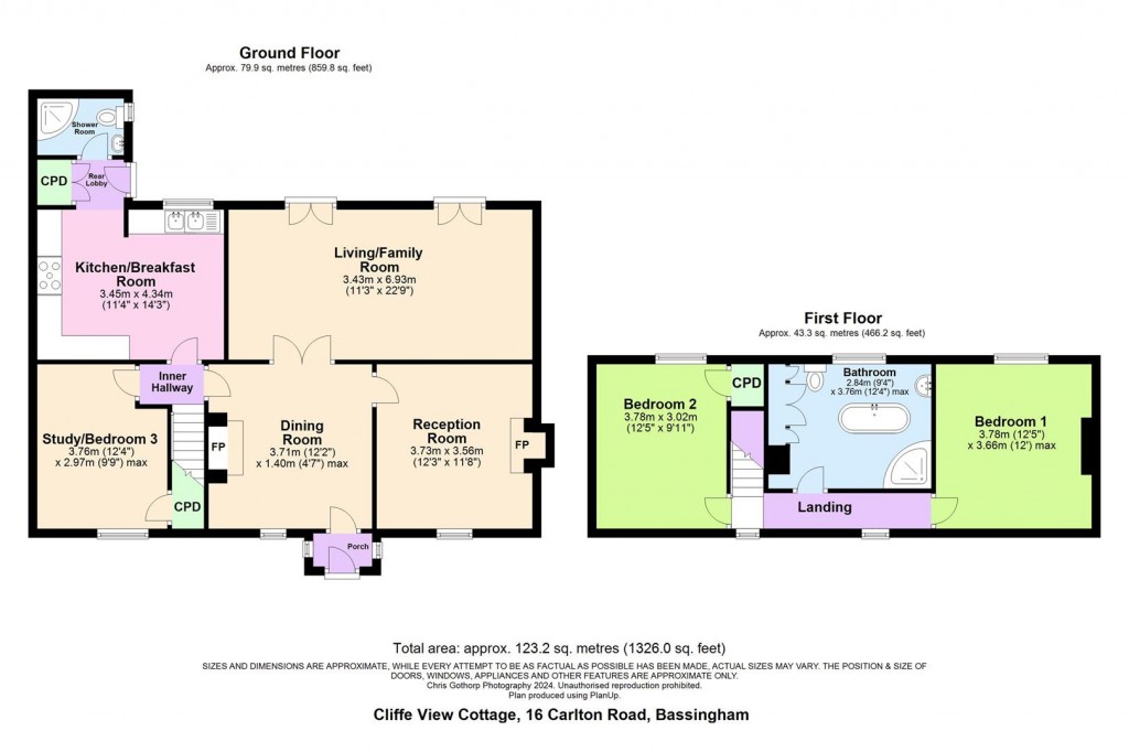 Floorplans For Carlton Road, Bassingham, Lincoln