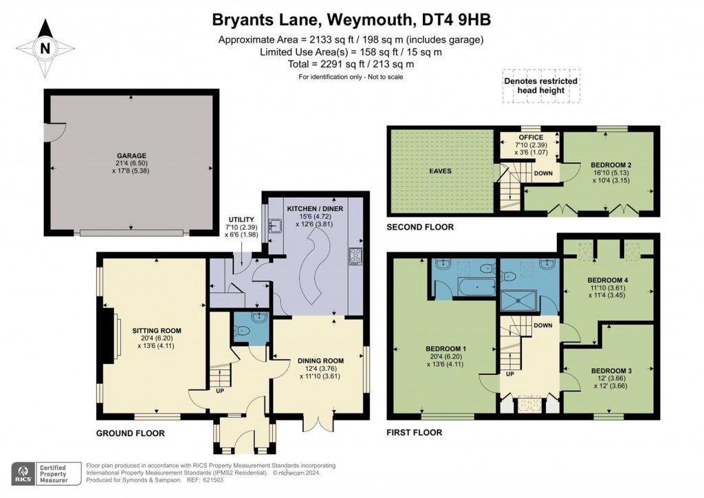 Floorplans For Bryants Lane, Weymouth