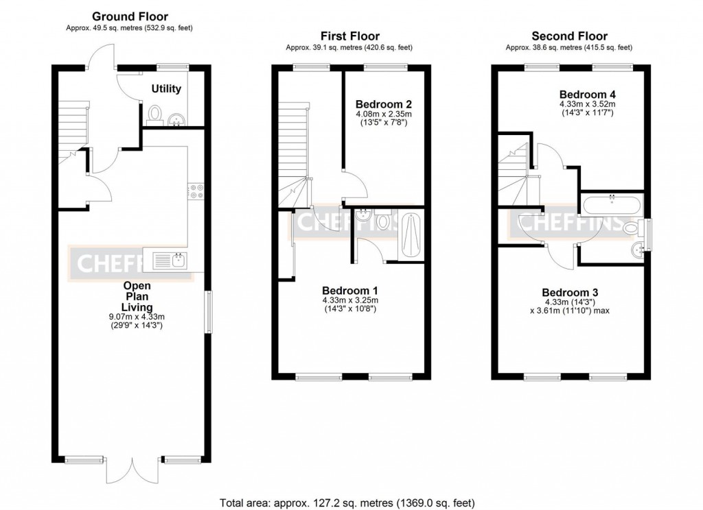 Floorplans For Valerian Gardens, Soham, Ely