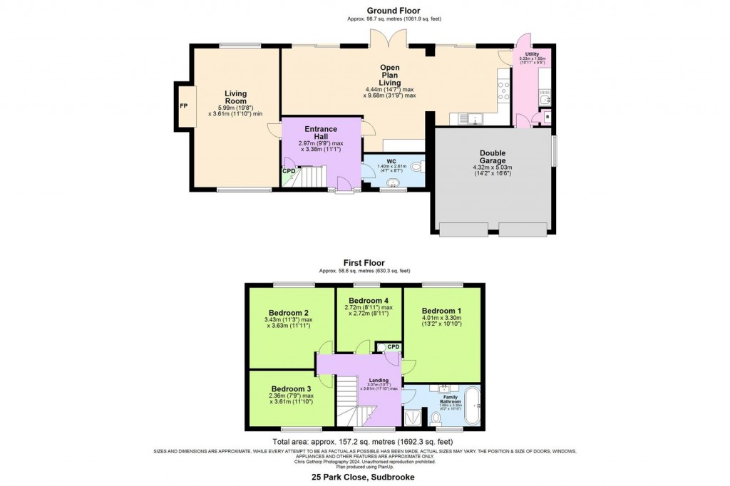 Floorplans For Park Close, Sudbrooke, Lincoln